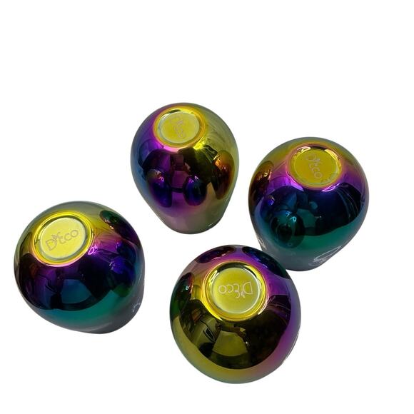 RAINBOW FUSION MIRROR REFLECTIVE STEMLESS WINE,WATER GLASS 18.5 OZ Set Of 4 - Picture 4 of 11